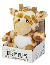 Warmies Dusty Pups Giraffe Weicher Mikrofaser-Bildschirmreiniger, für Telefone, Laptops, Tablets