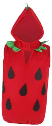 LOVIVER Disfraz Infantil de Fresa, Novedad para niñas, Disfraz de Fruta Suave para Cosplay para Vacaciones, 6 a 7 años