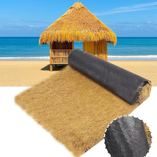 BXZAY Synthetisches Strohdach Rolle,Künstliches Strohdach Stroh Für Tiki Bar,Reetdach Strohdach Wasserdicht,Einfach Installiere,Für Boot,Jalousien,Terrass,Themenpartys Dekor