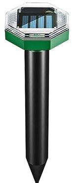 Scaccia Talpe Ultrasuoni Solare 6 Pezzi, con IP65 Impermeabile, Dissuasore in ABS, Verde