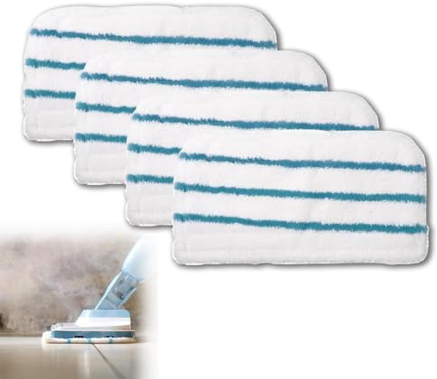 Xiciki 4Pcs Washable Steam Mop Pads for Beldray BEL01097, Replacement for Black and Decker FSM1600 FSM1610 FSM1620, FSMP20-XJ for Beldray Steam Cleaner Pads