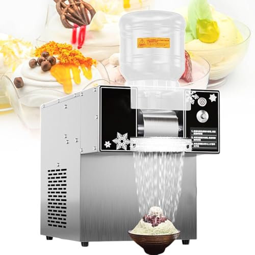 pealiritansemen Machine À Glace Pilée Électrique Refroidie par Air | Machine À Glaçons Flocons Professionnelle, Seau De 2 L, Capacité Journalière De 60 KG, 360 W, pour Smoothies, Cocktails