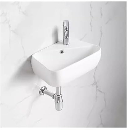 Lavandino da appoggio Lavabo for piccola casa in ceramica Lavabo for balcone Lavabo ad angolo Mini lavabo a parete di piccole dimensioni per mobiletto lavabo per bagno