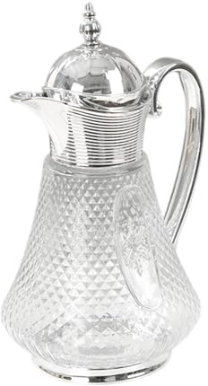 Gcljlmy Medio Oriente Glass Pitcher Glass Brocca Acqua Elegante Caffè Carafe 18L per feste Home (Argento)