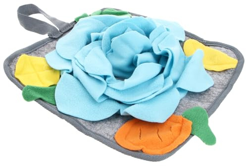 DOITOOL Interaktive Kaninchen Schnüffelmatte mit Anti rutsch Boden und Hängenden Bändern Spielerisches Futterversteck für Zwergkaninchen und Kleintiere Maschinenwaschbar Fördert