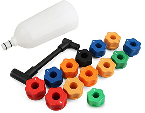 Adaptateur d'entonnoir de remplissage d'huile moteur de voiture, ensemble remplissage, tube 'extension pivotant décalé, kit 'entonnoir 'huile moteur 15 pièces pour changement propre, entre