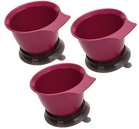 3 ciotole da colorare a bocca larga, manico ergonomico, 500 ml, con base antiscivolo, per mescolare i capelli, con beccuccio per versare