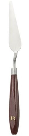 QUARKZMAN Couteau À Spatule Outil De Peinture 3.31 x 0.94 Rouge/Argent | Spatule En Acier Inox, Couteaux À Spatule Grattoirs Outils Avec Manche En Hêtre Pour Acrylique Mélange Étendage