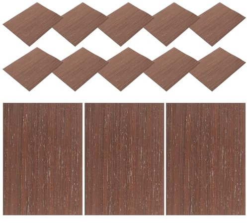 FONDOTIN 15 Fogli Pavimentazione in Legno Nero A5 per Modellismo Architettonico, Materiali da Costruzione per Diorami, Pavimenti in Miniatura per Case delle Bambole, Accessori per