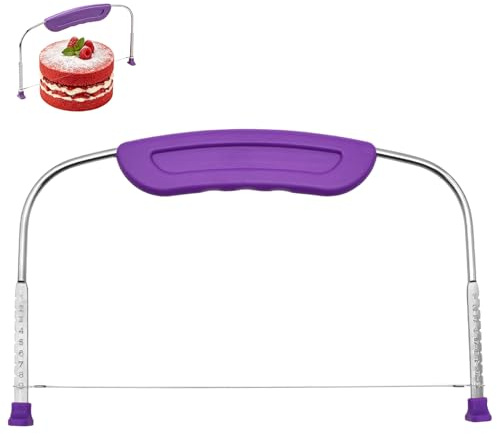 10 Inch Cake Cutter, Cake Slicer with Adjustable Stainless Steel Wires | Cake Leveller, Cake Slicer Cutter Divider, Stainless Steel Sushi Wire Cutter, Brownie Cutting Wire, 27CM Cake Saw Accessories