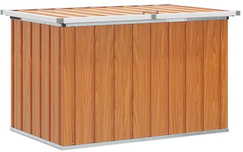 vidaXL Buitenopslagdoos Hout 109 x 67 x 65 cm Gegalvaniseerd Staal