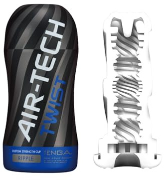 TENGA Air-Tech Twist Einstellbare Mastrbationshilfe für Männer, Blau