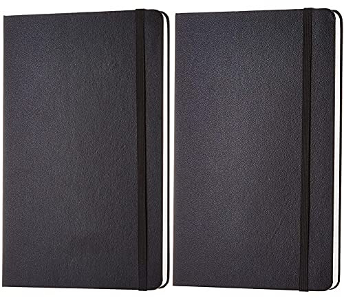 Amazon Basics Notizbuch, klassisches Design, groß, Blanko & Notizbuch, klassisches Design, groß, liniert