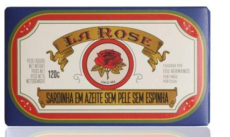 La Rose - Sardinas en aceite de oliva sin piel y sin hueso - Producto de Portugal - Paquete de 5 x 120 gr