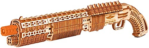 Wood Trick Shotgun 3D Wooden Puzzles for Adults to Build - Detailed Construction - 21x5 in - Wooden Model Kits for Adults to Build