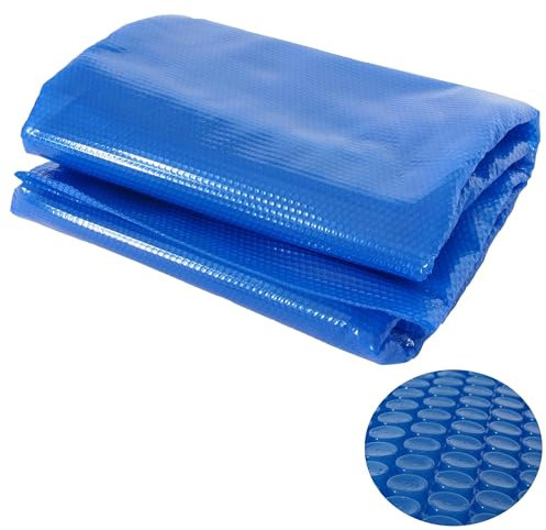 Cubierta solar para piscina, 400 µm, redonda, 4,57 m, color azul