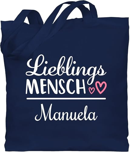 Geschenk mit Namen personalisiert by Shirtracer - Baumwolltasche - Partnerin Tasche - Geschenk Lieblingsmensch mit Namen