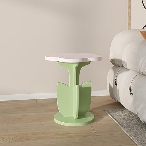 HEXEH Table d'appoint Table Basse en Bois Massif, canapé créatif Minimaliste Moderne à côté du Salon, décoration de la Maison, Table d'appoint de Style crème Table Basse