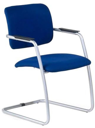 Topsit Besucherstuhl stapelbar, bequem gepolsterter Sitz und Rückenlehne, idealer Konferenzstuhl für langanhaltenden Sitzkomfort (Blau)