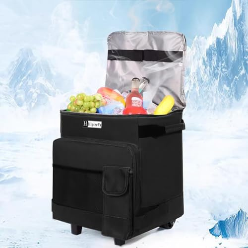 HipierFx Borsa Frigo Grande con Rotelle Ghiacciaia Portatile Mare Accessori Spiaggia Frigo da Campeggio Viaggio Spesa