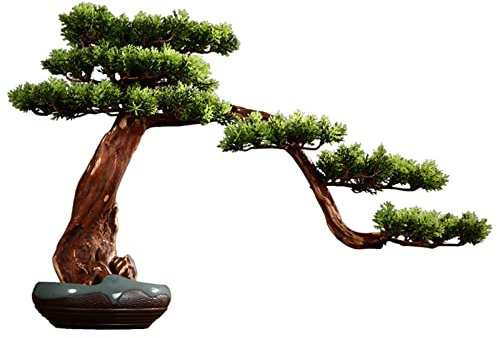 Artificial Bonsai Tree Artificial Bonsai with Ceramic Vase Artificial Plants for Home Decor Indoor Artificial Bonsai Tree Japanese Potted Faux Plant Decor for Bathroom, Office Desk Plant Fake Bonsai T