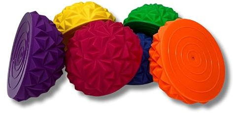 ATC Handels GmbH Balance Igelrücken Halbkugel-Trainingsgeräte für Gleichgewichtsförderung - Ø 16cm - 6er Set - Spiky Oberfläche zur Steigerung der Balance (Spikey, 6 St.)