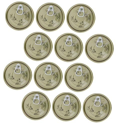 BESPORTBLE 12pcs Tinplate Canned Food Storage Jar Cookie Tin Metal Dessert Storage Lids
