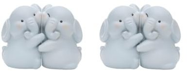 Dekorative Buchstützen, Kunstharz, modern, Büro, Heimdekoration, Buchständer, Elefant, Stil 2, 2 Stück