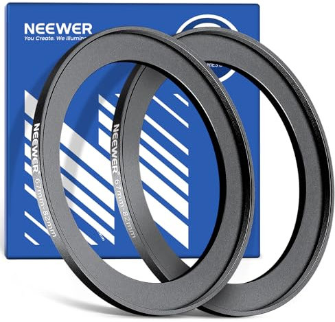 NEEWER 67-82mm Anello Adattatore Step Up (2pz) + Panno da Pulizia, Adattatore ad Anello per Filtro Obiettivo Ultra Sottile in Lega di Alluminio per Lente Fotocamera da 67mm per Usare il Filtro da 82mm