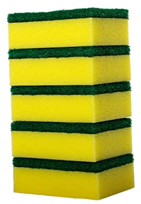SECFOU 20pcs Dishwashing Sponge Block Scrub Sponges for Kitchen Cleaning Non-Slip Design for Dish Washing up
