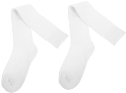 Happyyami Fechtsocken Lang Weiß Mit Polsterung Atmungsaktiv Elastisch Kniehoch Für Jugendliche Erwachsene Für Fußball Softball Und Sport