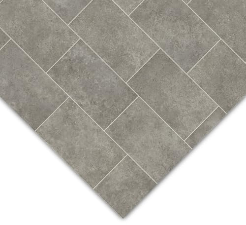 casa pura Vinylboden Meterware Holzoptik Fliesenoptik Steinoptik - PVC Bodenbelag - Vinyl Designbelag für Küche, Bad & Wohnbereich (Kent 968M, 200x300 cm)
