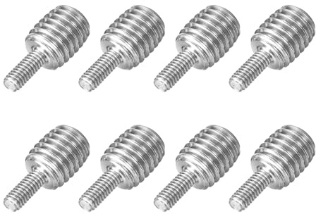 QUARKZMAN 8 Stück M4x10mm zu M10x10mm Doppel Ende Gewindebolzen, Doppelend Gewindestifte Schraube 304 Edelstahl Gewindeadapter Reduzierschraube für Möbel Hardware
