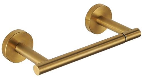 Toilettenpapierhalter, Doppelpfosten, schwenkbarer Taschentuchrollenhalter, Edelstahl, rostfrei, Wandhalterung, TP, große Megarolle, kompatibel für Badezimmer, Gewerbe und Wohnmobil, Gold
