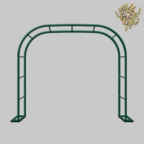 Grande arche de jardin en métal vert pour mariage, cadre en acier, pergola, treillage pour plantes grimpantes, arche de rosier, structure de soutien durable