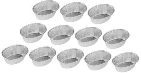 VANZACK 125 pezzi Teglie Ovali in Alluminio Resistente per Forno e Barbecue Contenitori Usa e Getta per Dolci Torte e Cottura Facile in Cucina
