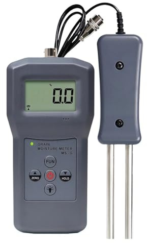 Hygromètre à grains 3-80%, testeur d'humidité avec écran LCD, détecteur d'humidité à double sonde à aiguille for blé et maïs faible marge d'erreur