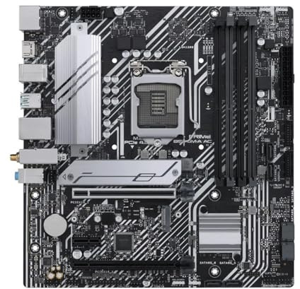 Carte mère Fit for ASUS Prime B560M-A AC LGA1200 Compatible avec Les processeurs Intel Core i9-10900K, i7-10700, i5-10600KF et i5-10400F, mémoire DDR4 5000 MHz et SSD NVMe M.2.