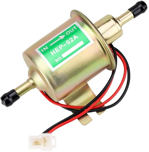 Bomba de combustible eléctrica universal de 12 V, bomba de alta presión para gasolina y diésel, bomba en línea de baja presión de metal, modelo HEP-02A Gold