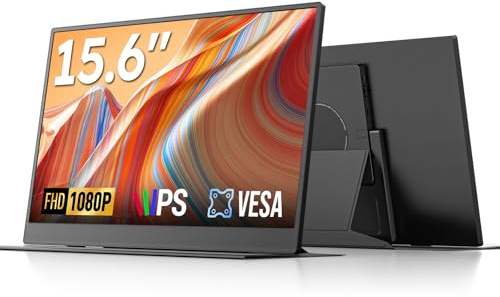 Dopesplay Portable Monitor, 15.6 1080P FHD Second Screen with Carry Case, Laptop Screen Extender with USB-C/Mini HDMI Port, Compatible with Laptop/Mac/PC/Gaming Device