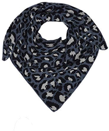 Zwillingsherz Dreieckstuch mit Kaschmir- Hochwertiger Schal im dezenten Leo Design für Damen Jungen und Mädchen - Hals-Tuch und Damenschal - Strick-Waren für Sommer und Winter jeans
