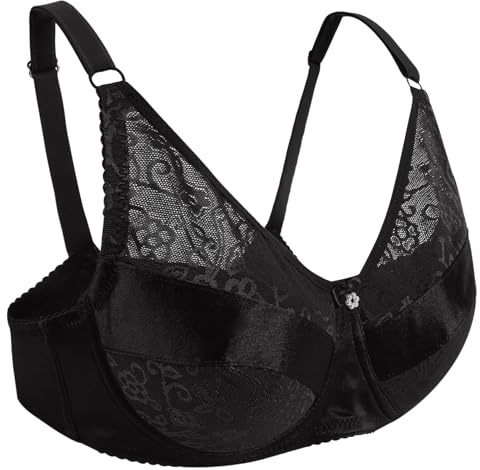 Vollence 38/85 Pocket Bra pour Silicone Faux Seins Faux Seins Mastectomie Cross Dressers - Noir