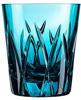 ARNSTADT KRISTALL Becher Trinkglas Whiskyglas London Azur türkis (9,5 cm) Kristallglas mundgeblasen · handgeschliffen · Handmade in Germany