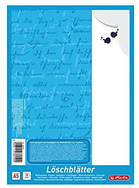Herlitz 382507 Löschblattblock A5, 10 Blatt (5er Pack)