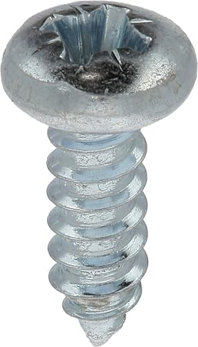 Restagraf - Vis à Tôle - Tête Cylindrique Bombée Pozidrive - Acier Zingué Blanc - Standard DIN 7981 - Fixation Carrosserie - Réf. 624 - Sachet de 50