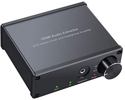 Adattatore Splitter per Estrazione Audio HDMI Convertitore Audio Stereo da HDMI a HDMI + RCA da 3,5 Mm con Convertitore per Il Controllo del Volume