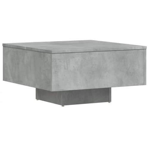 vidaXL Couchtisch Beistelltisch Wohnzimmertisch Kaffeetisch Sofatisch Teetisch Tisch Wohnzimmer Pflegeleicht Betongrau 60x60x31,5cm Holzwerkstoff