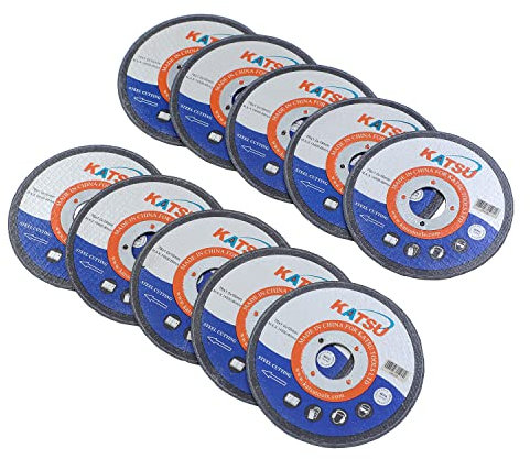 KATSU Disco da Taglio in Acciaio 76mm 3 10 Pezzi 1,0 mm Disco da Taglio in Metallo per Mini Smerigliatrici Angolari 144102