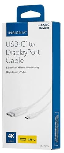 Insignia 6ft USB-C to 4K DisplayPort Cable (NS-PCKCD6-C)