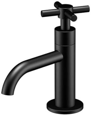 Steinberg Série 250 robinetterie de lavabo, eau froide, sans garniture de vidage, saillie 100mm, 2502500S, Couleur: Matt Black